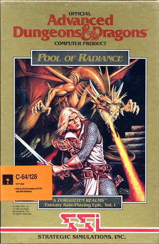 The Pool of Radiance cover from SSI.